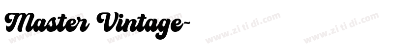 Master Vintage字体转换